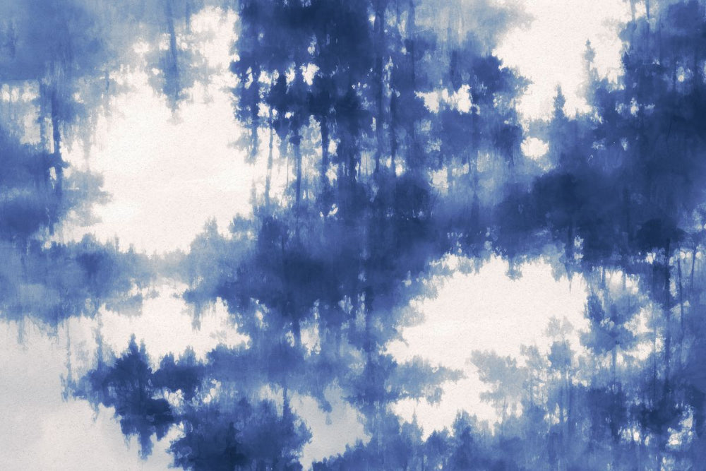 Abstract Blue Forest Reflection