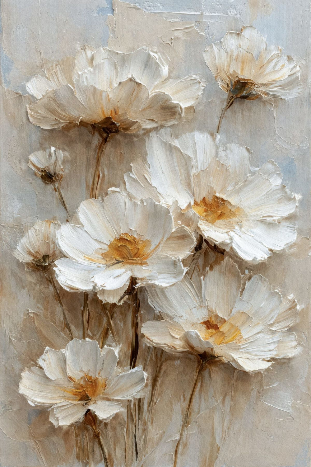 White Cosmos Impasto