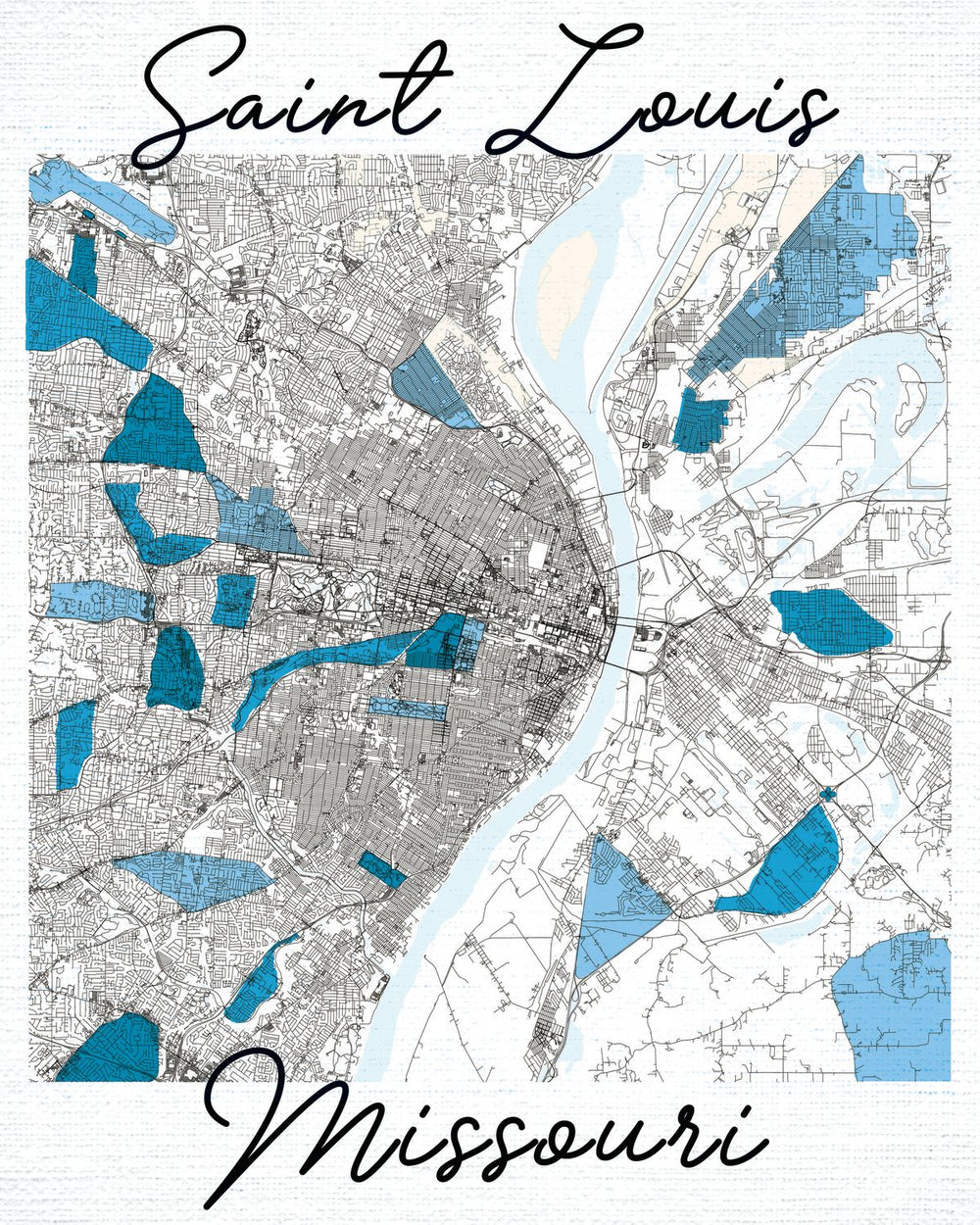 City Map Of Saint Louis Missouri
