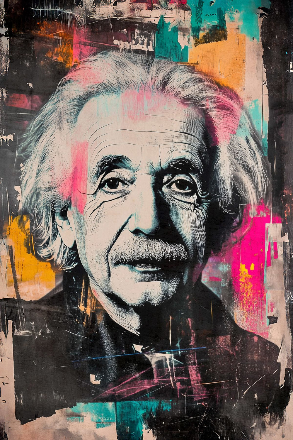 Albert Einstein Retro Colors