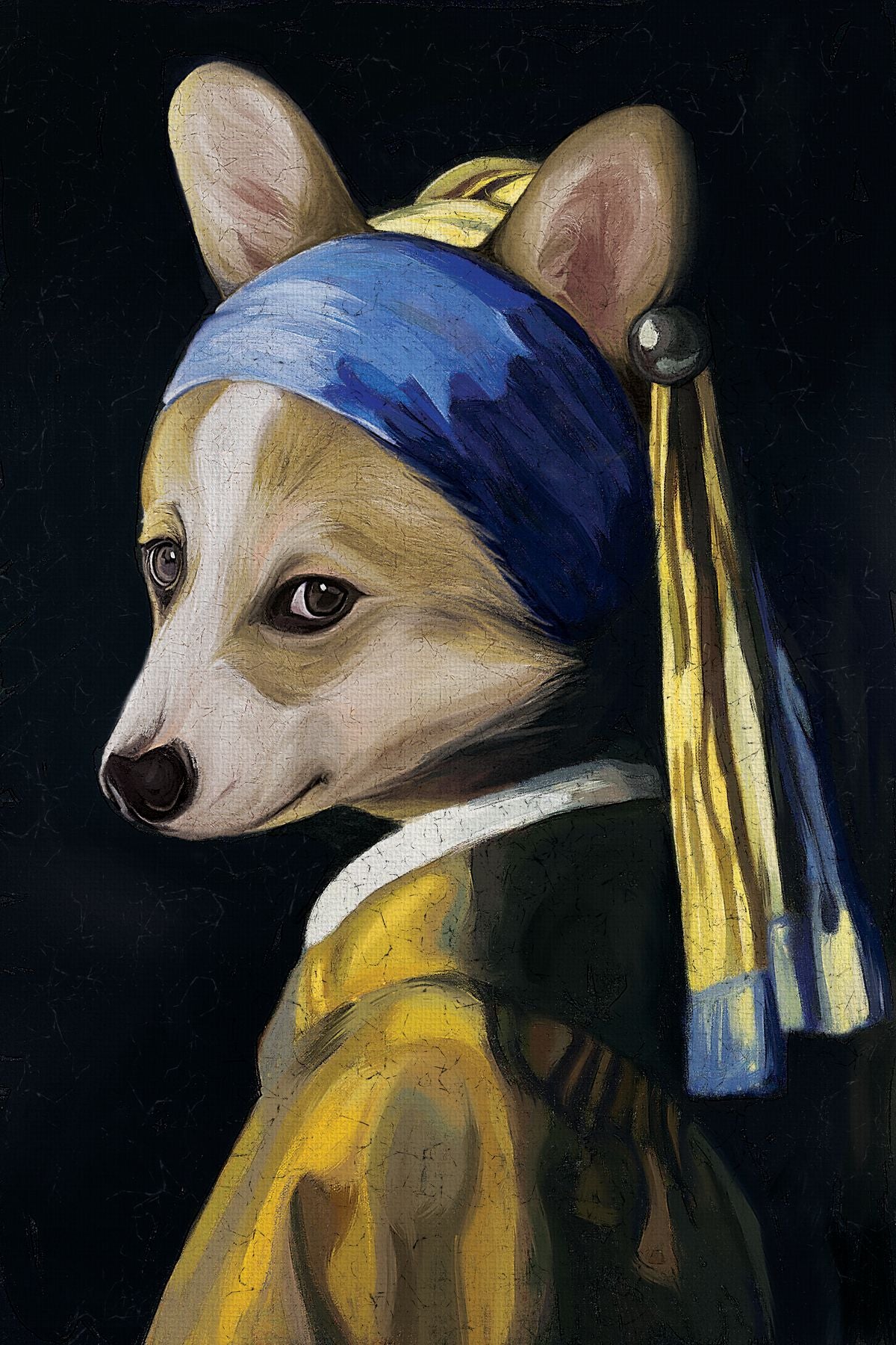 Girl With A Pearl Earring Inspired Dog