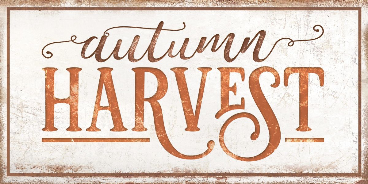 Autumn Harvest Farm Sign Wall Art