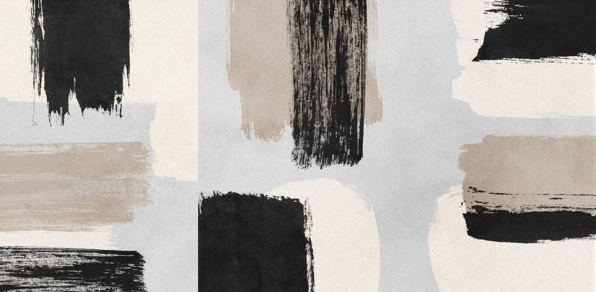 Beige Dark Streaks Triptych