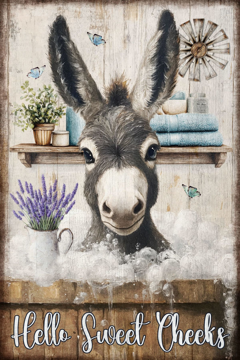 Bathing Donkey - Hello Sweet Cheeks