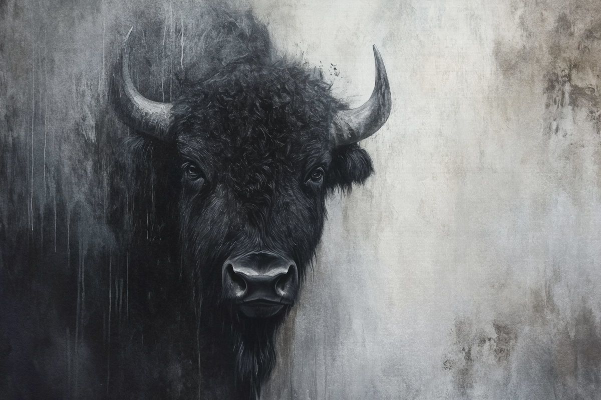 Dark Buffalo Portrait