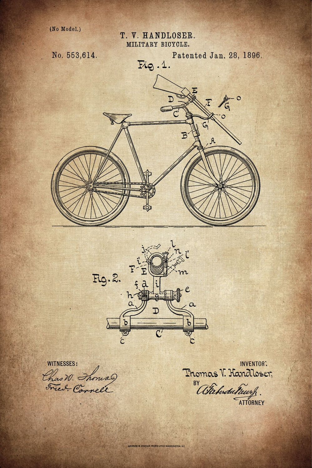 Military Bicycle Patent