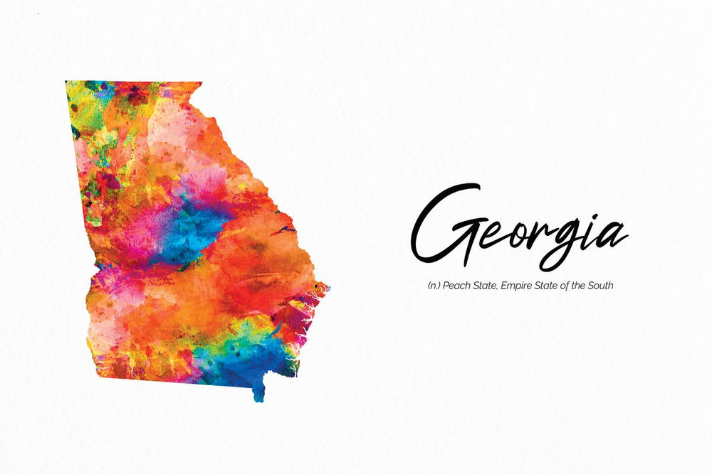 Peach State Georgia Map