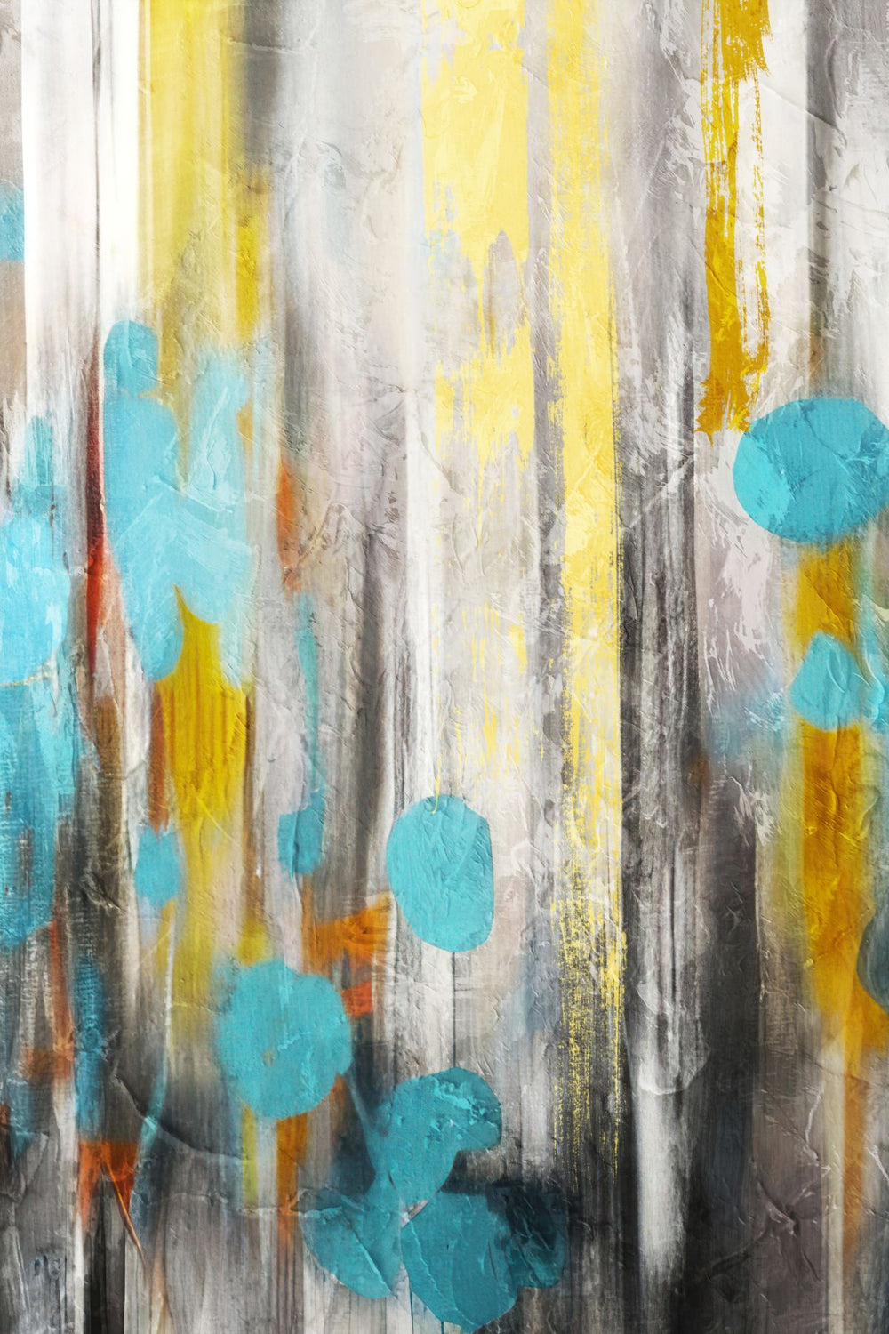 Abstract Turquoise Gold Stream