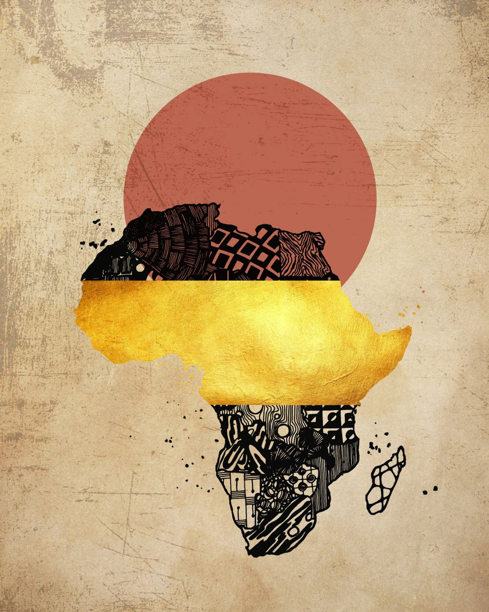 Abstract Map Of Africa