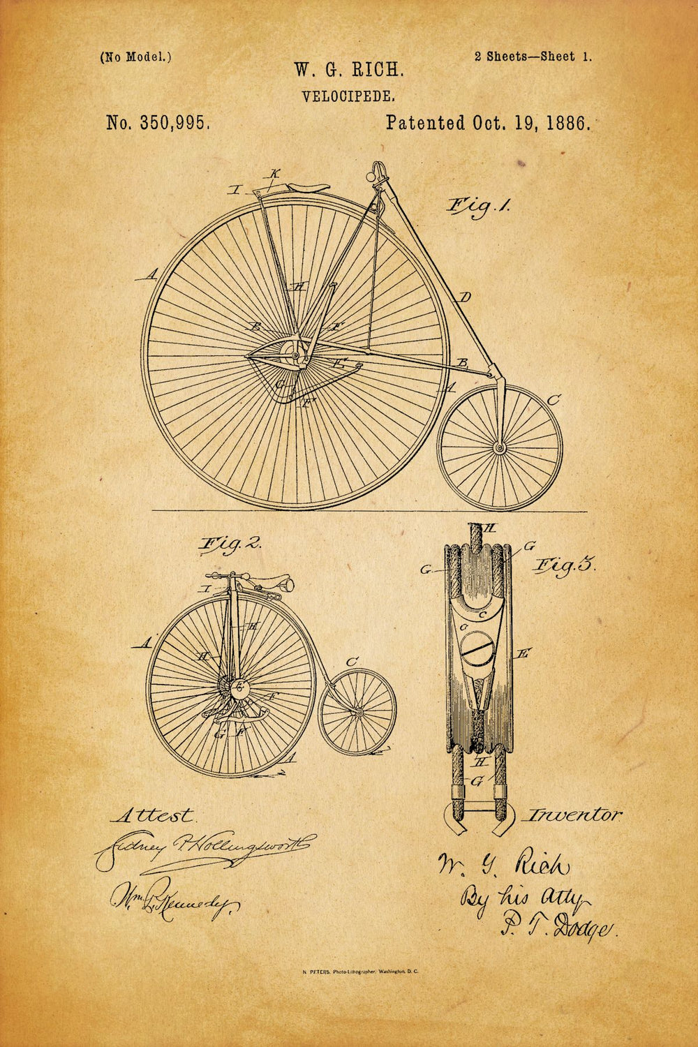 Velocipede Vintage Patent