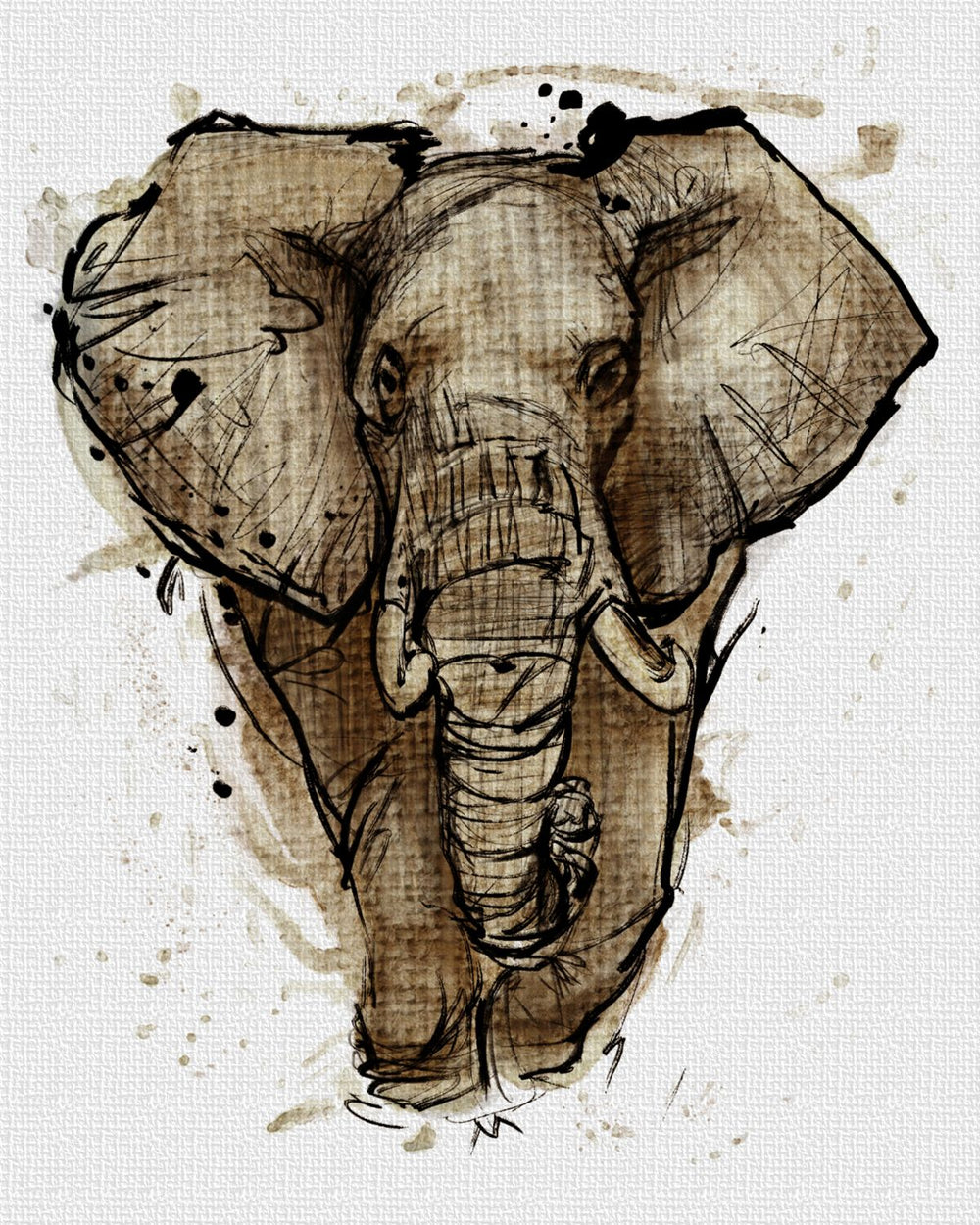 Walking African Elephant