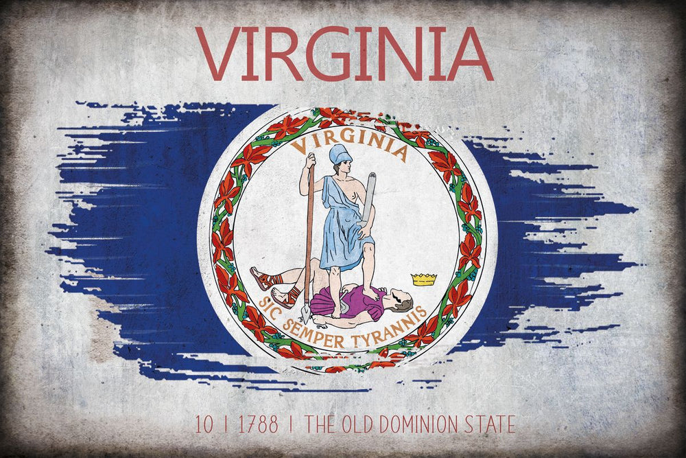 Virginia Flag Grunge