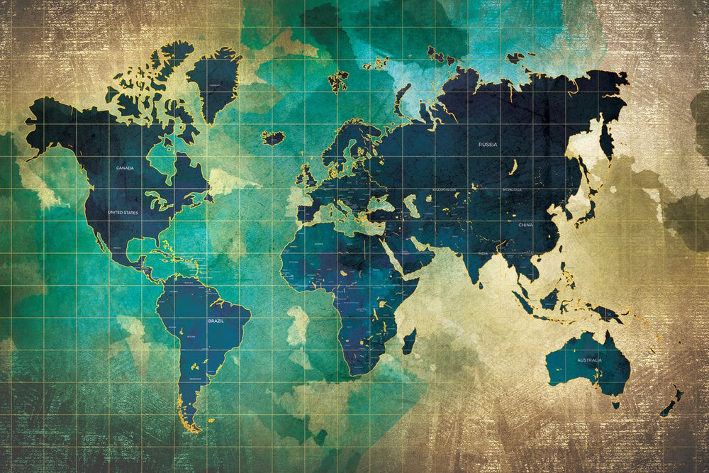 Aged World Map XXXVII