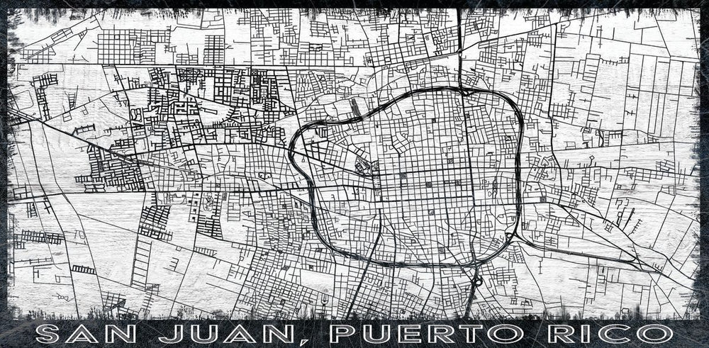 City Map Of San Juan Grunge