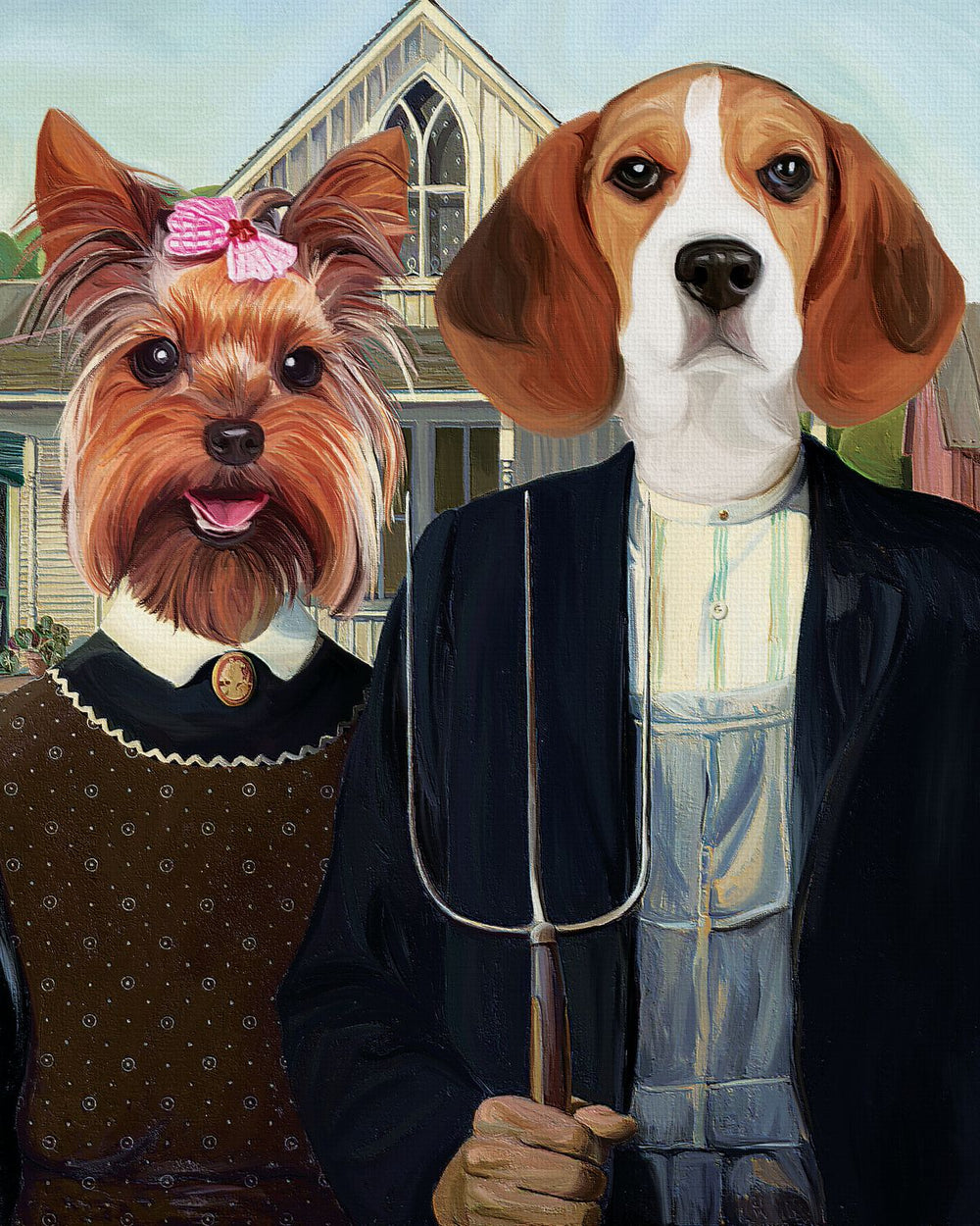 American Gothic Inspired Dogs