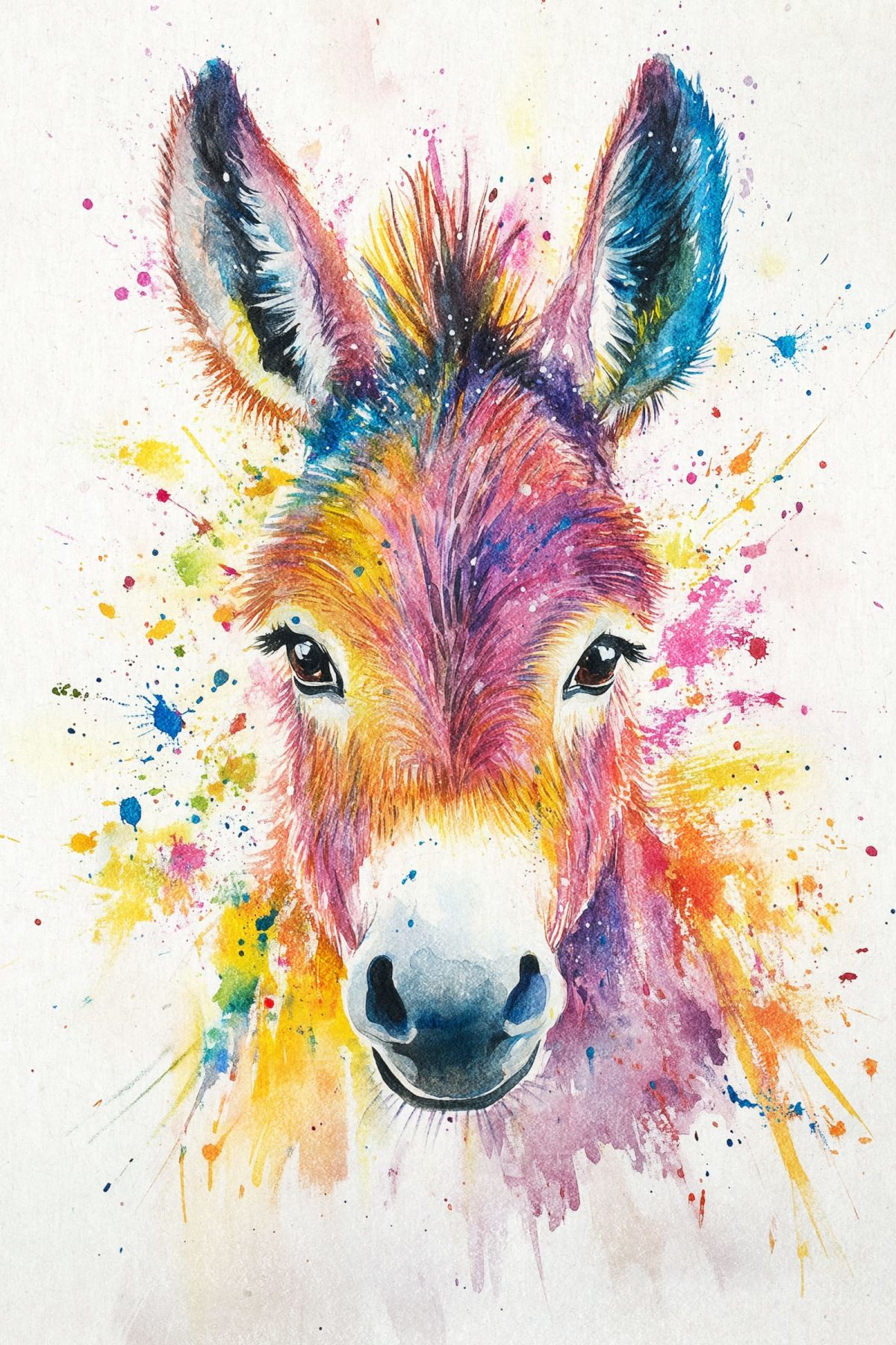 Baby Donkey Color Splash