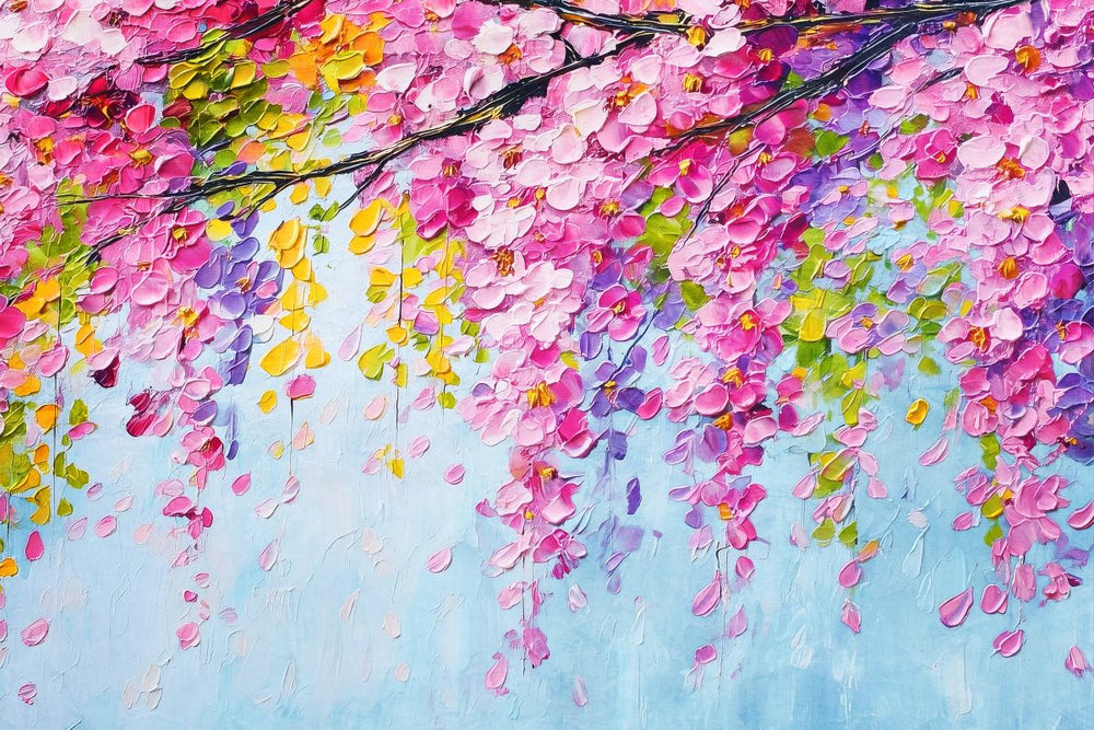 Cascading Colorful Leaves