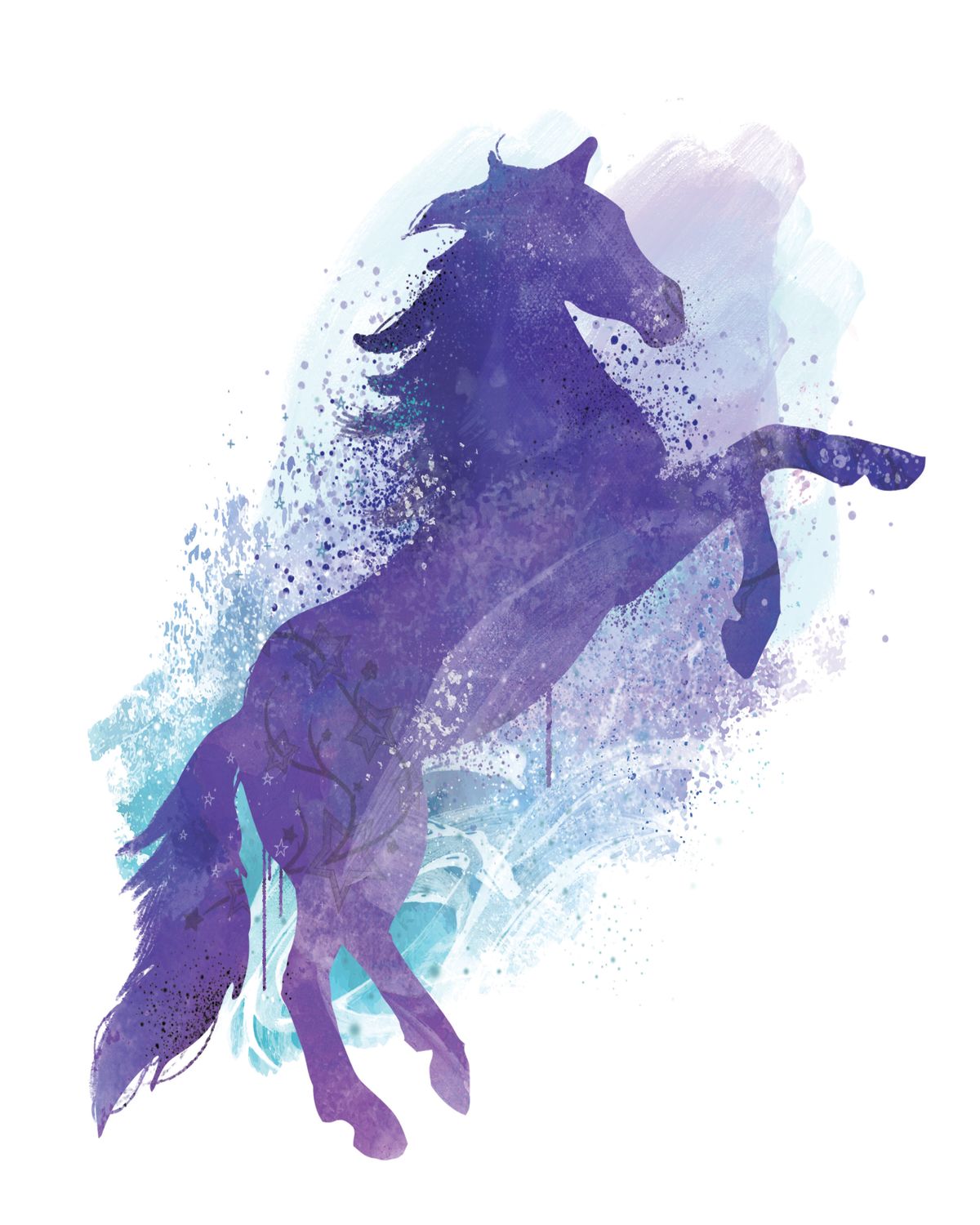 Purple Horse Silhouette