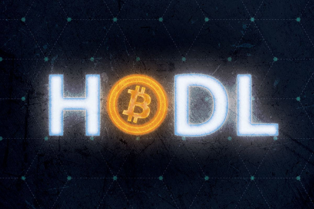 Glowing Bitcoin Hodl