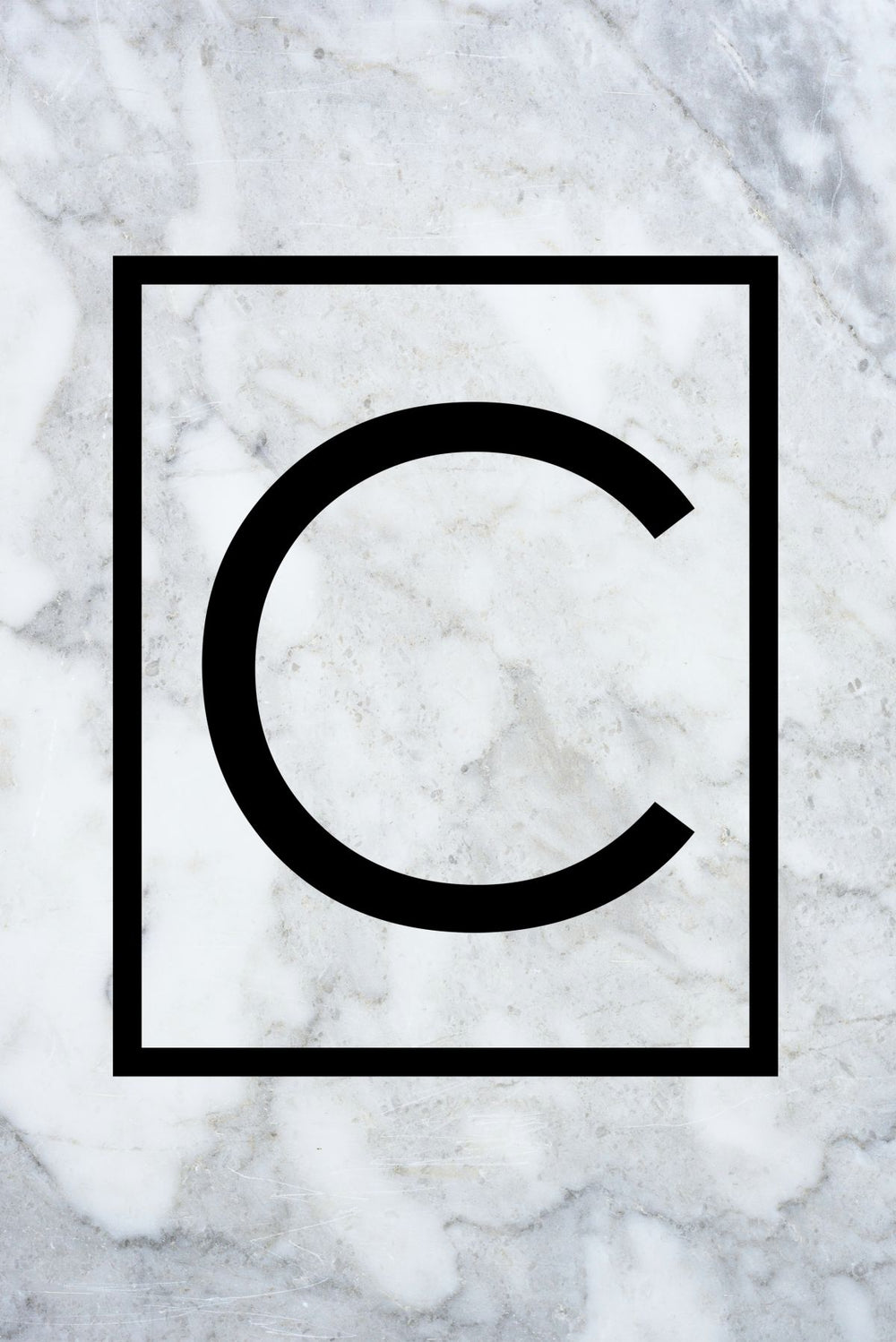 Marble Letter C