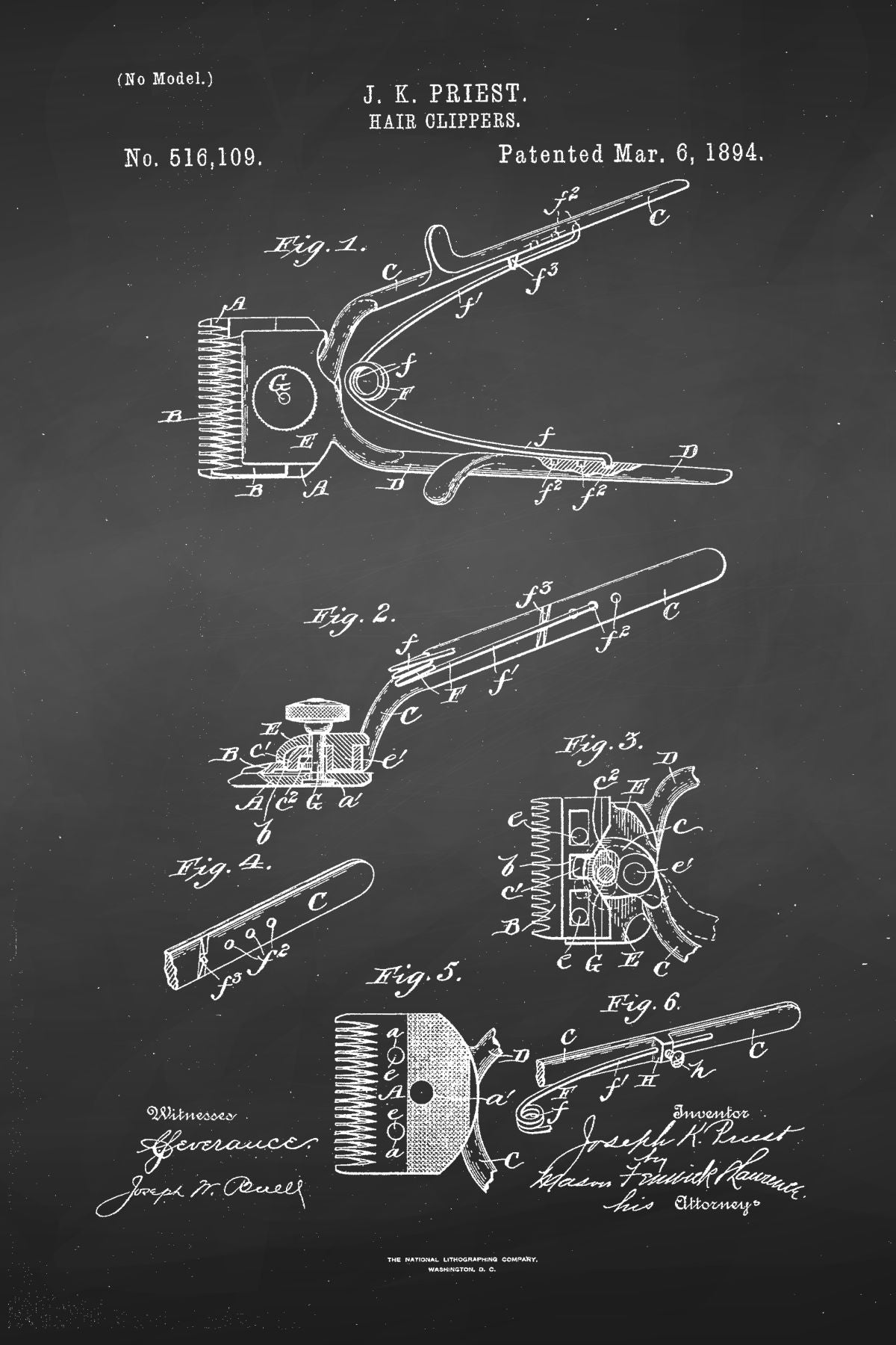 Hair Clippers BW Patent