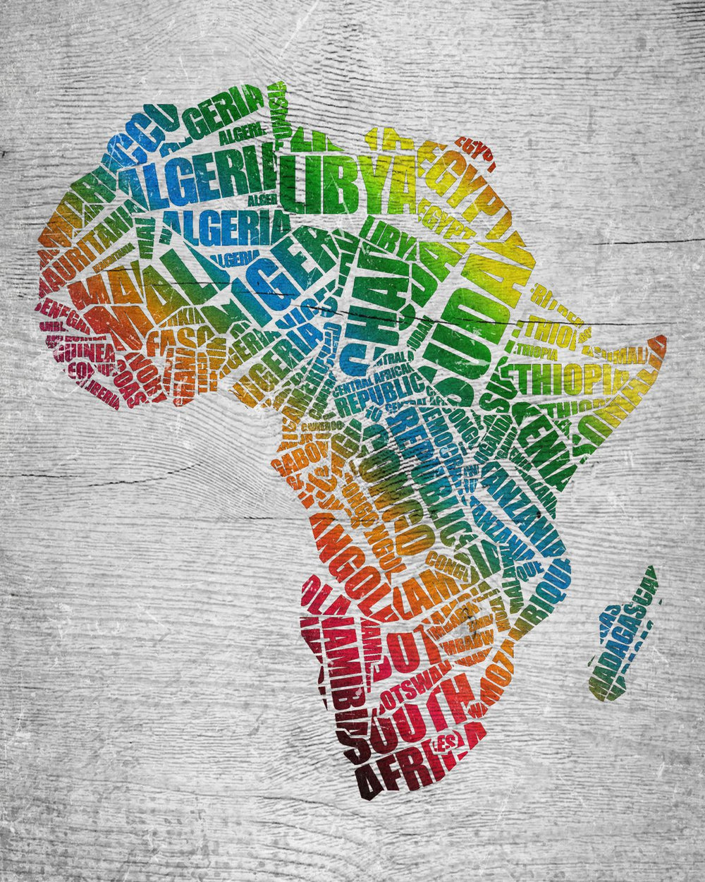 Map Of Africa Word Cloud