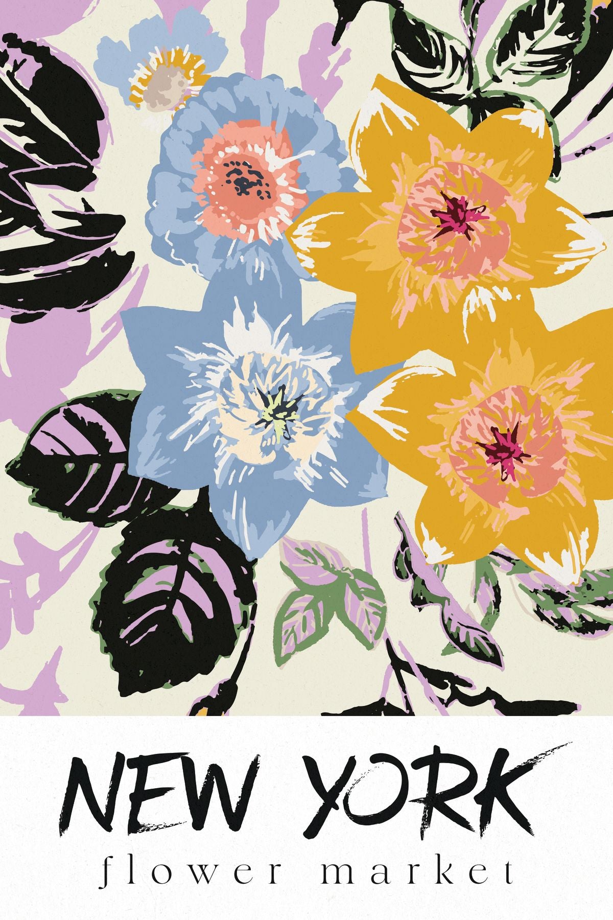 New York Wildflower Market Poster