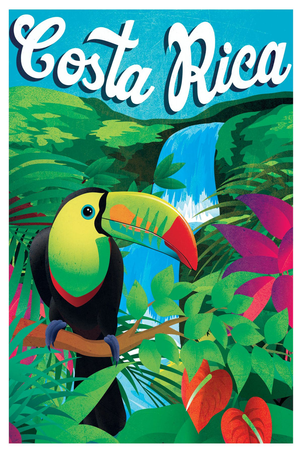 Costa Rica Tourism Vintage Poster