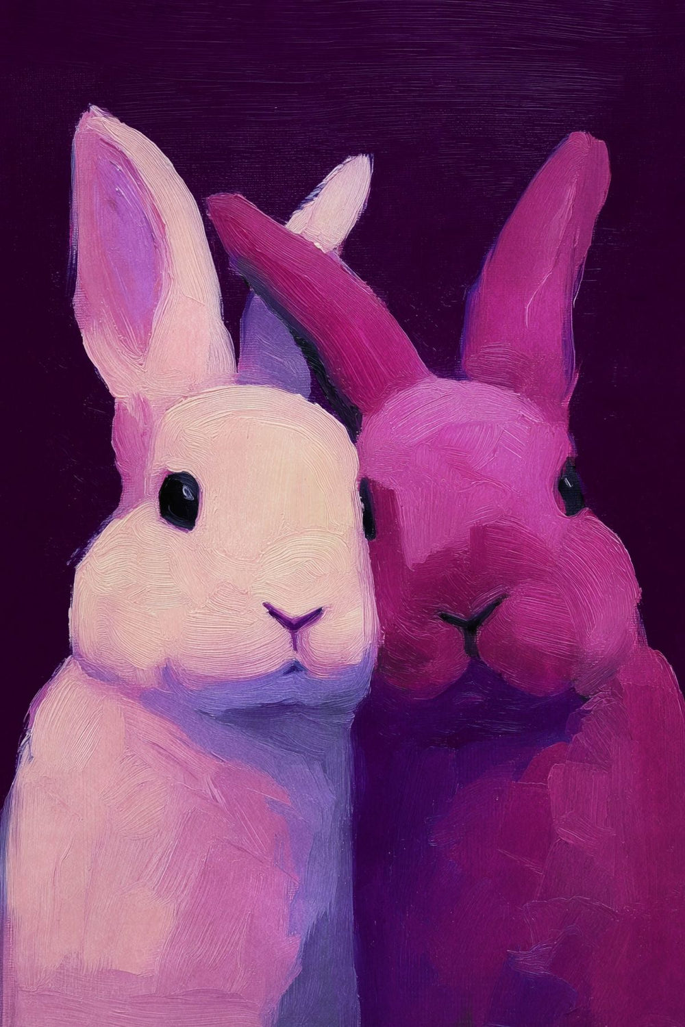 Pink and Magenta Bunny Duo