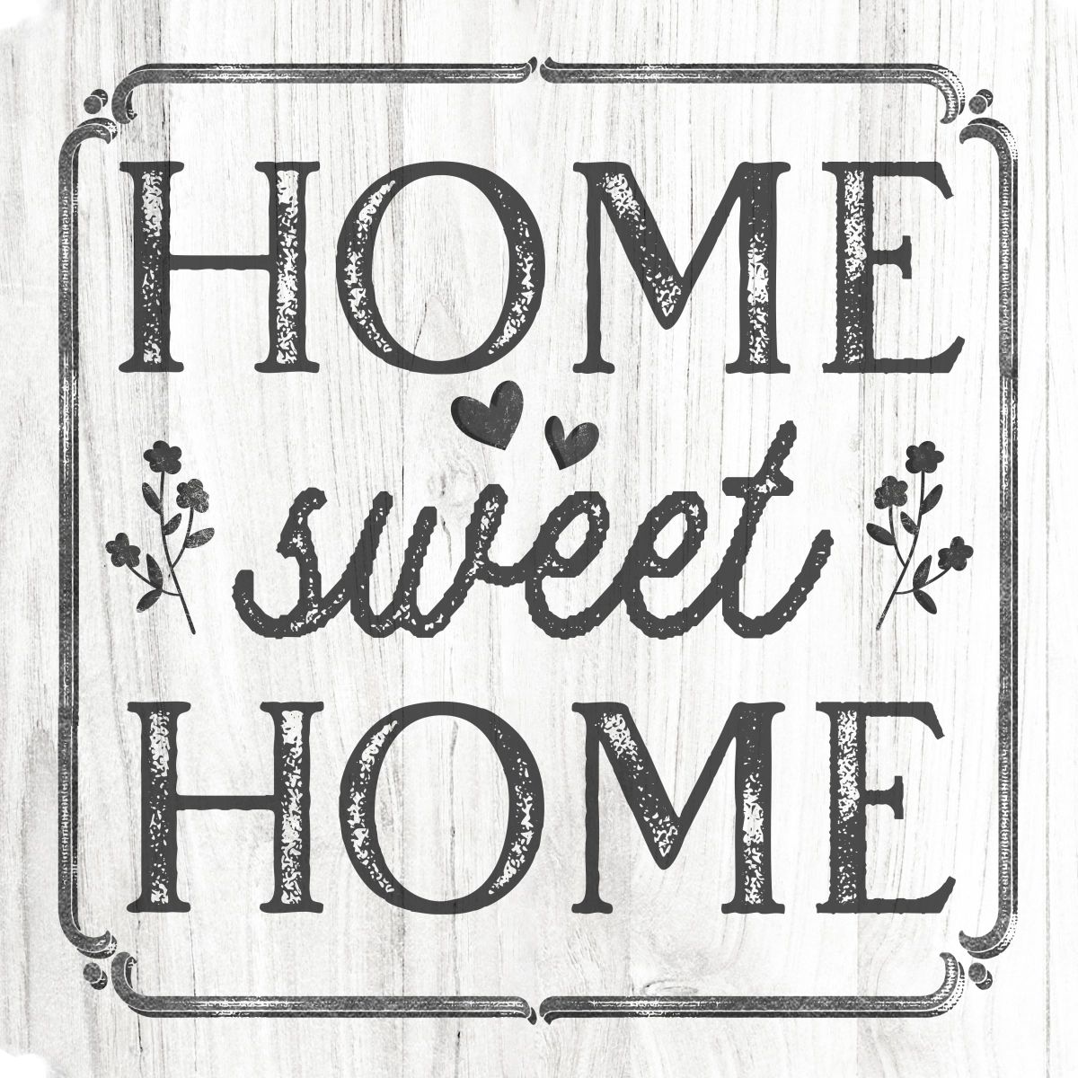 Home Sweet Home Wood Style Farm Sign Wall Art