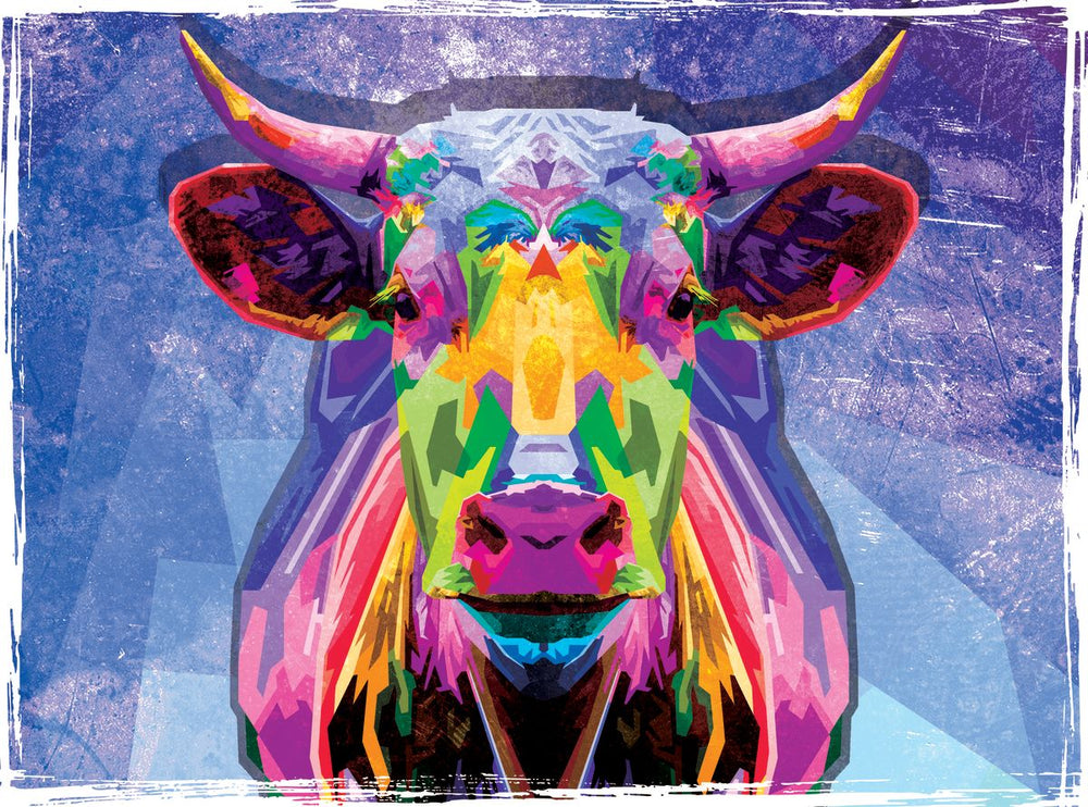 Colorful Cow Head