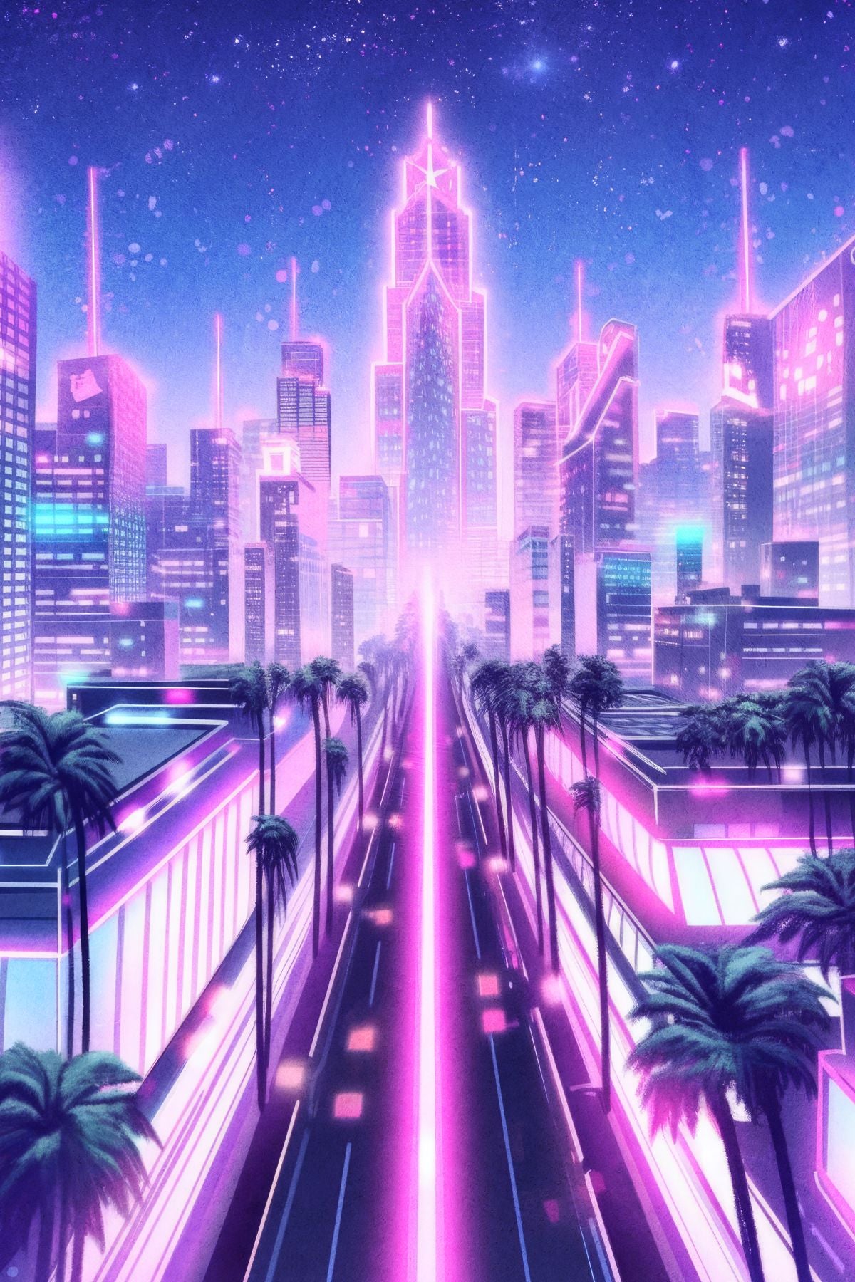 Futuristic Neon Highway