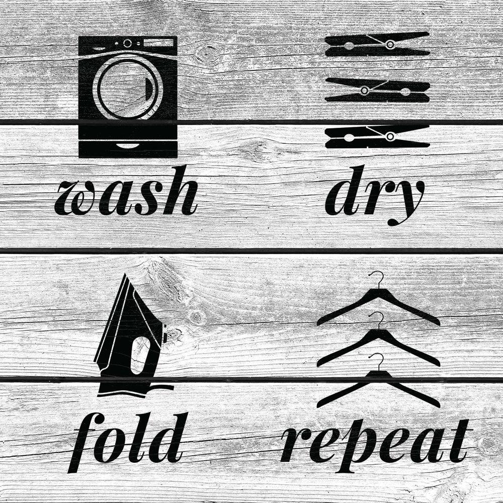 Wash Dry Fold Repeat Icons