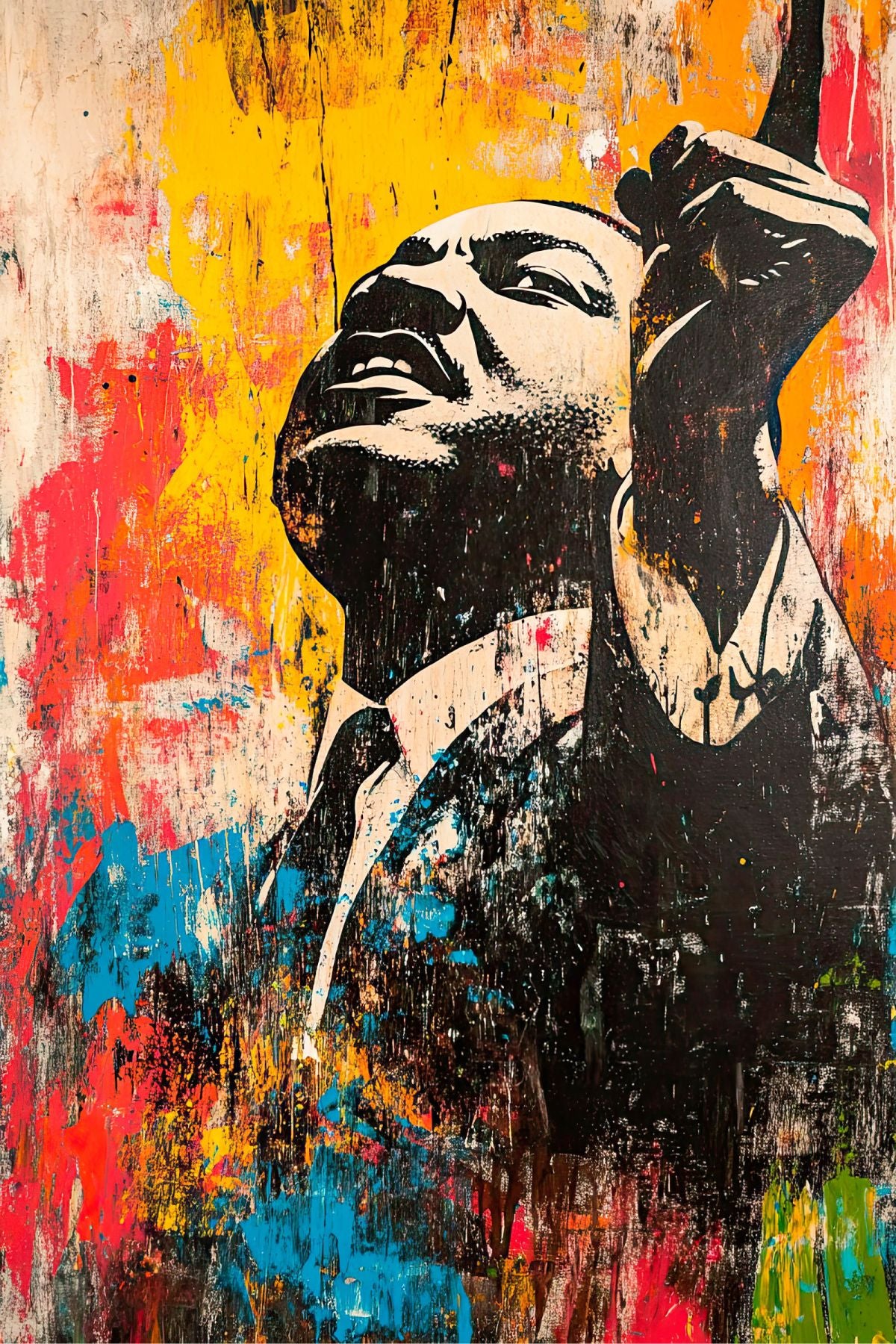 Martin Luther King Jr. Distressed Portrait