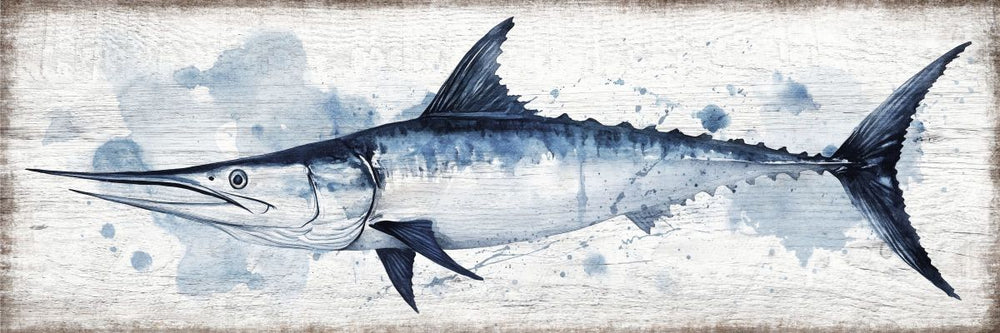 Blue Marlin Under Current Wall Art