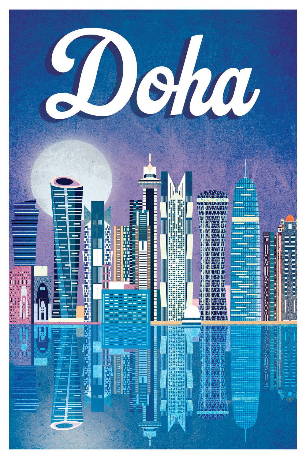 Doha Tourism Vintage Poster