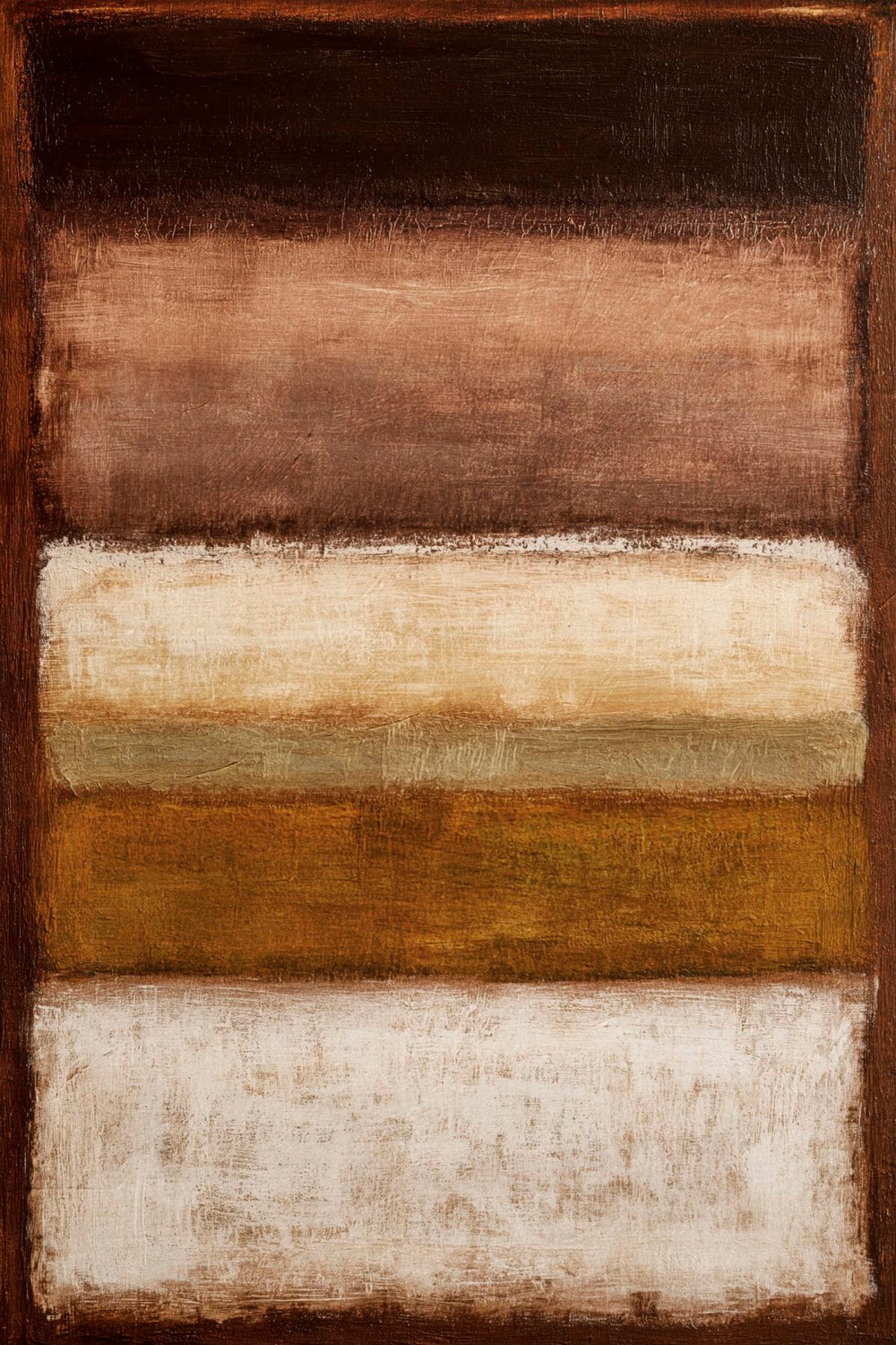 Layered Earth Tones Abstract Painting