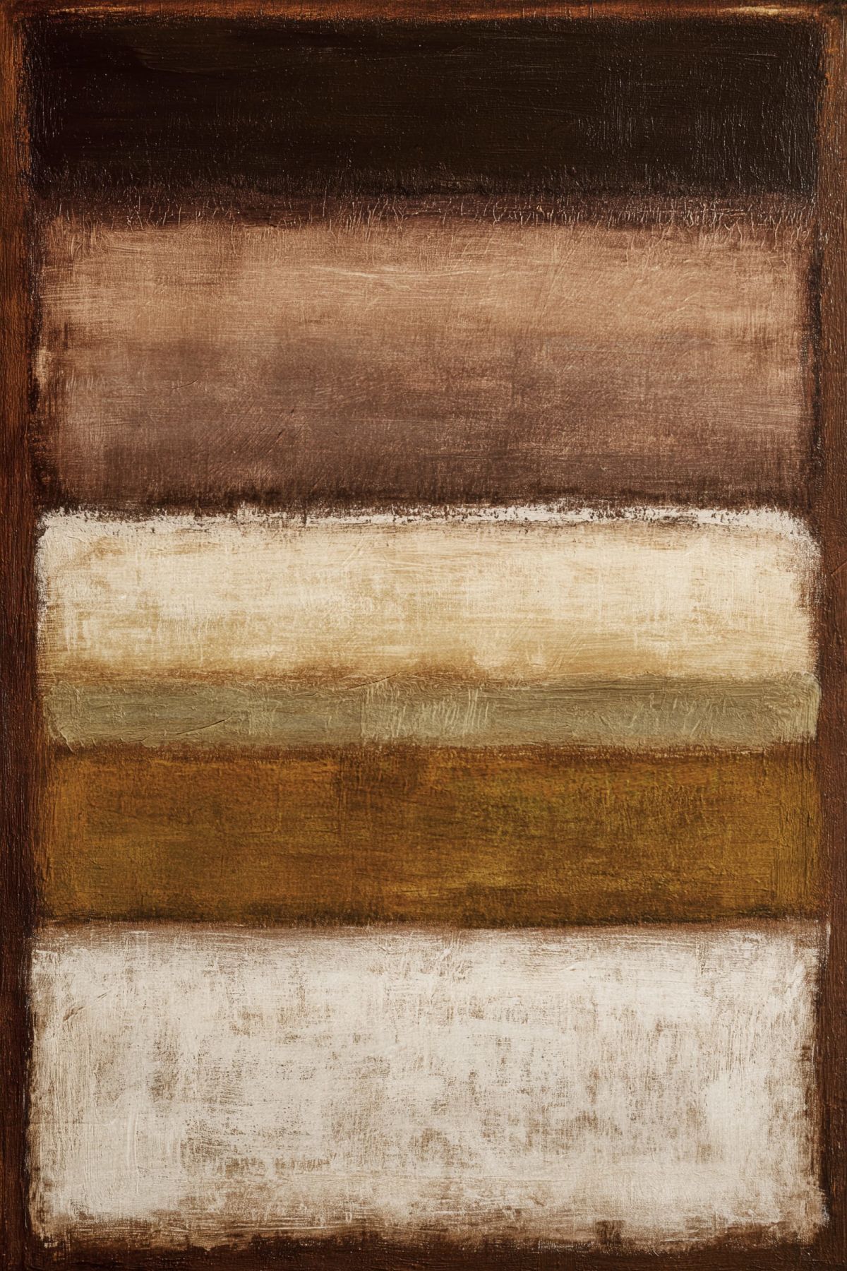 Layered Earth Tones Abstract Painting