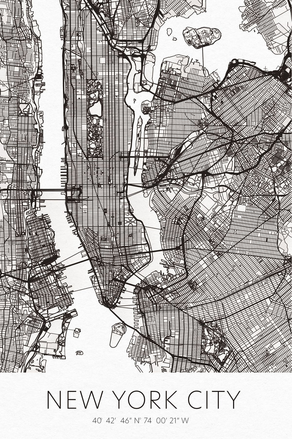 New York City Grid Map
