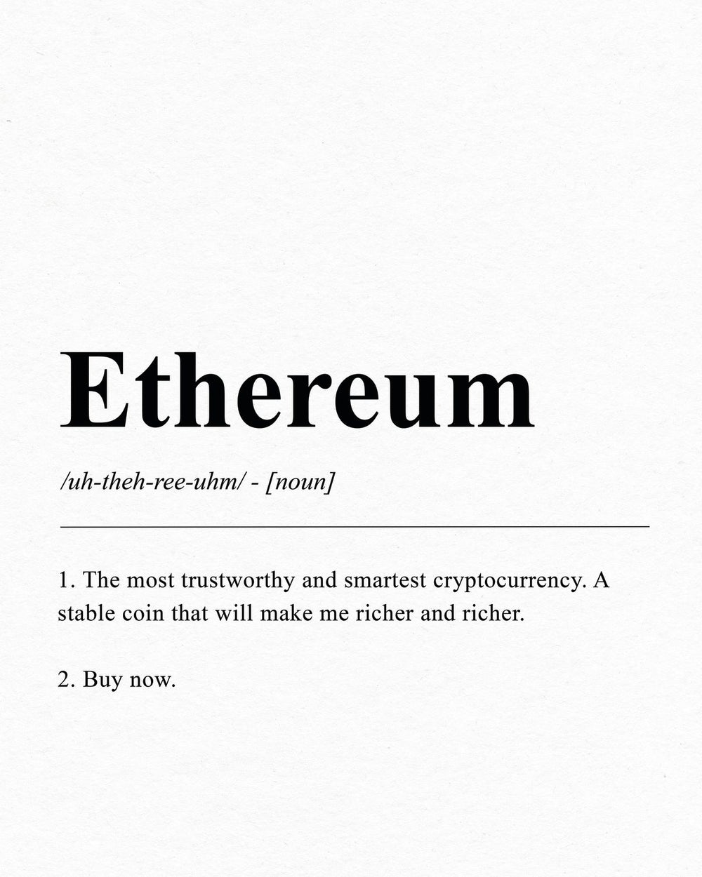 Cryptocurrency Ethereum Definition