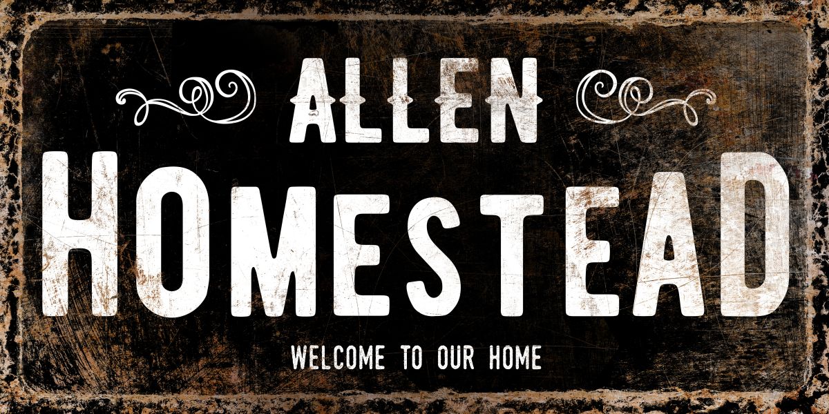 Allen Homestead Typography