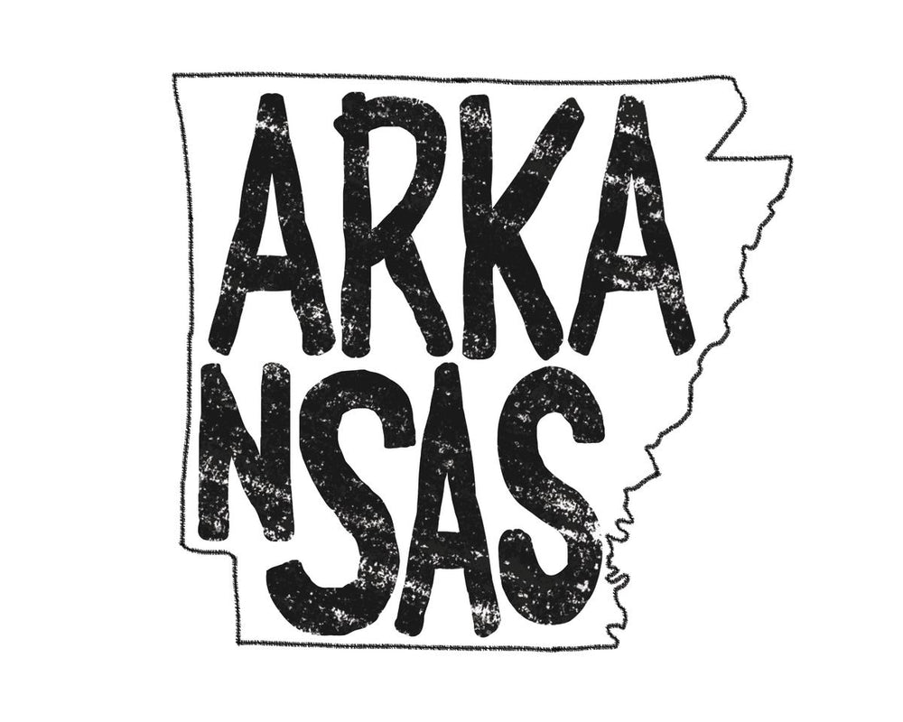 Arkansas Minimalist State Map