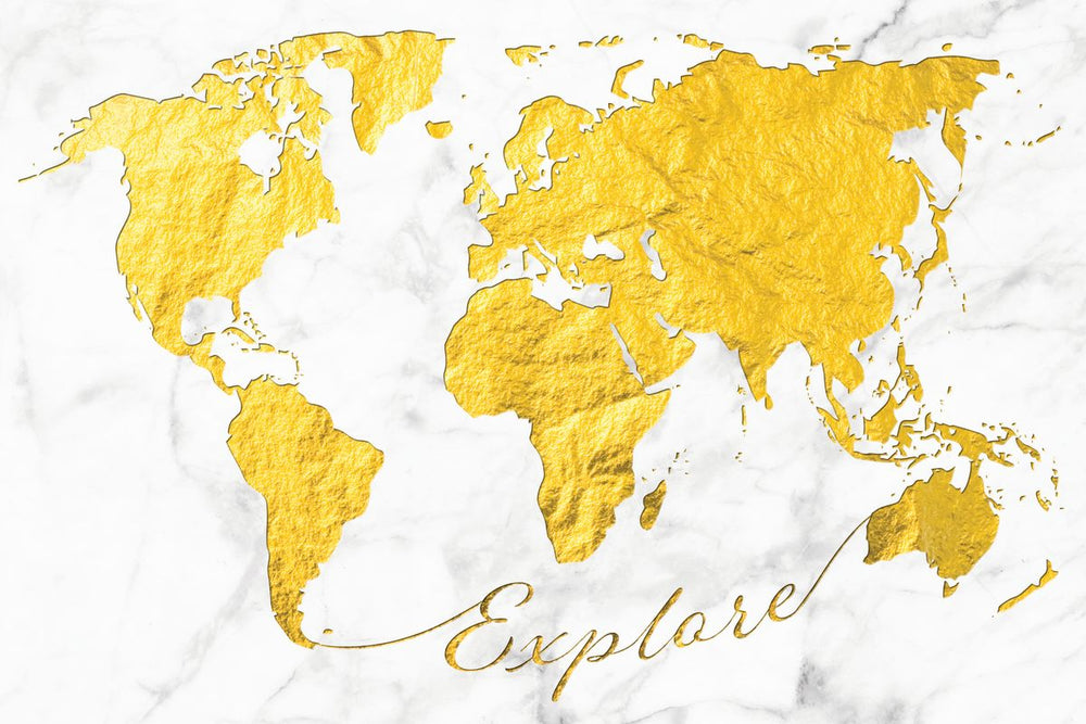 Gold Explore World Map