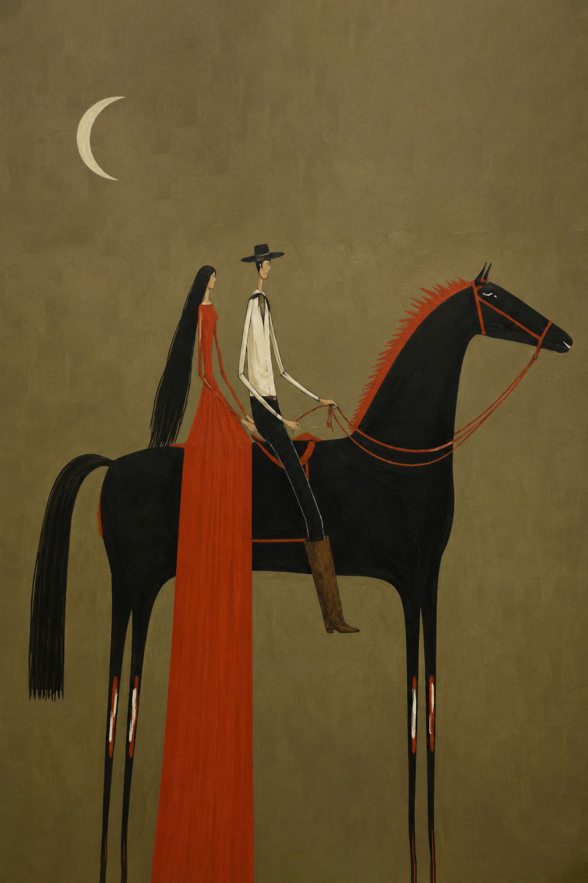 Horseback Couple