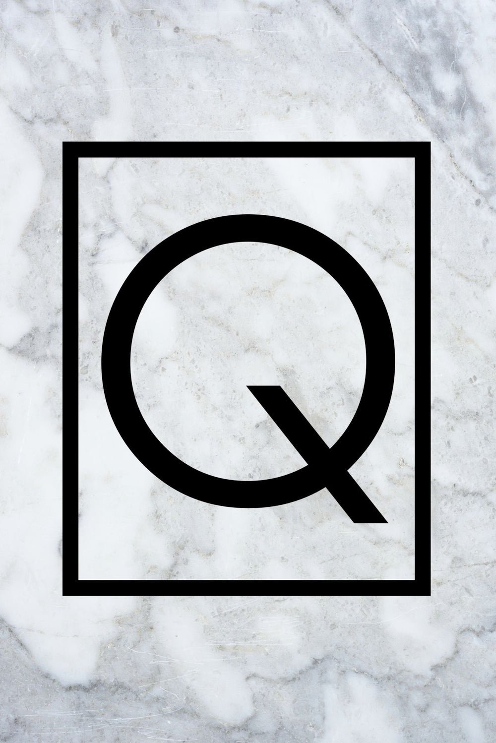 Marble Letter Q