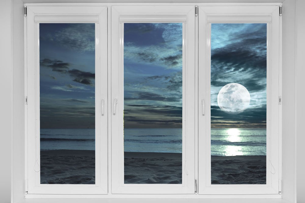 Window To Moonlit Beach