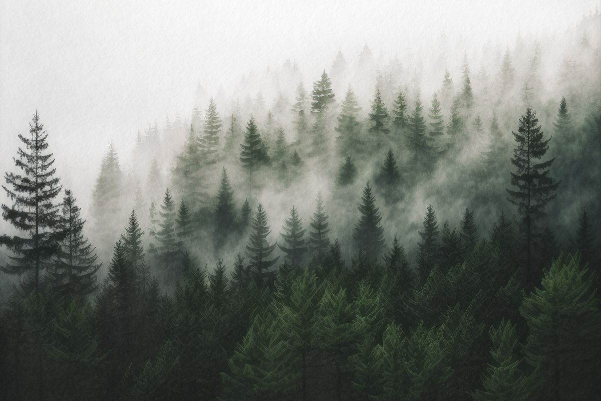 Fog Enveloped Forest