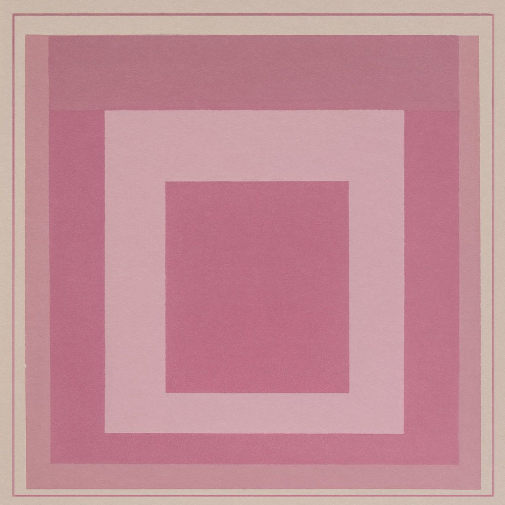 Modern Rose and Pink Geometric Square Painting