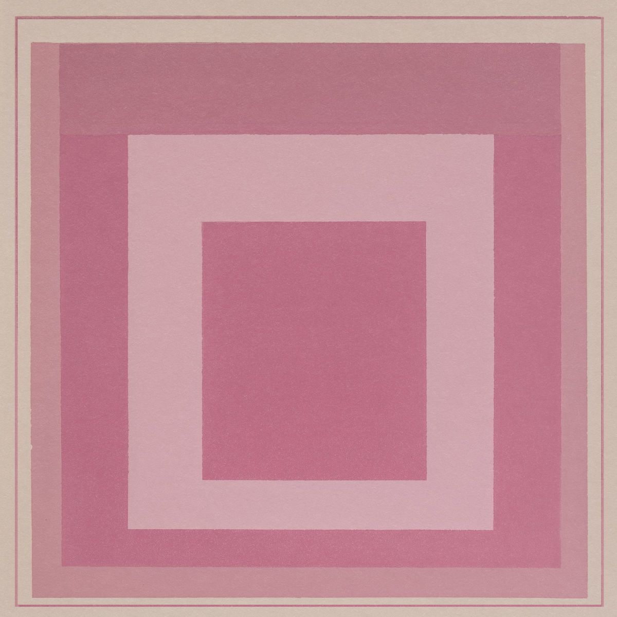 Modern Rose and Pink Geometric Square Painting