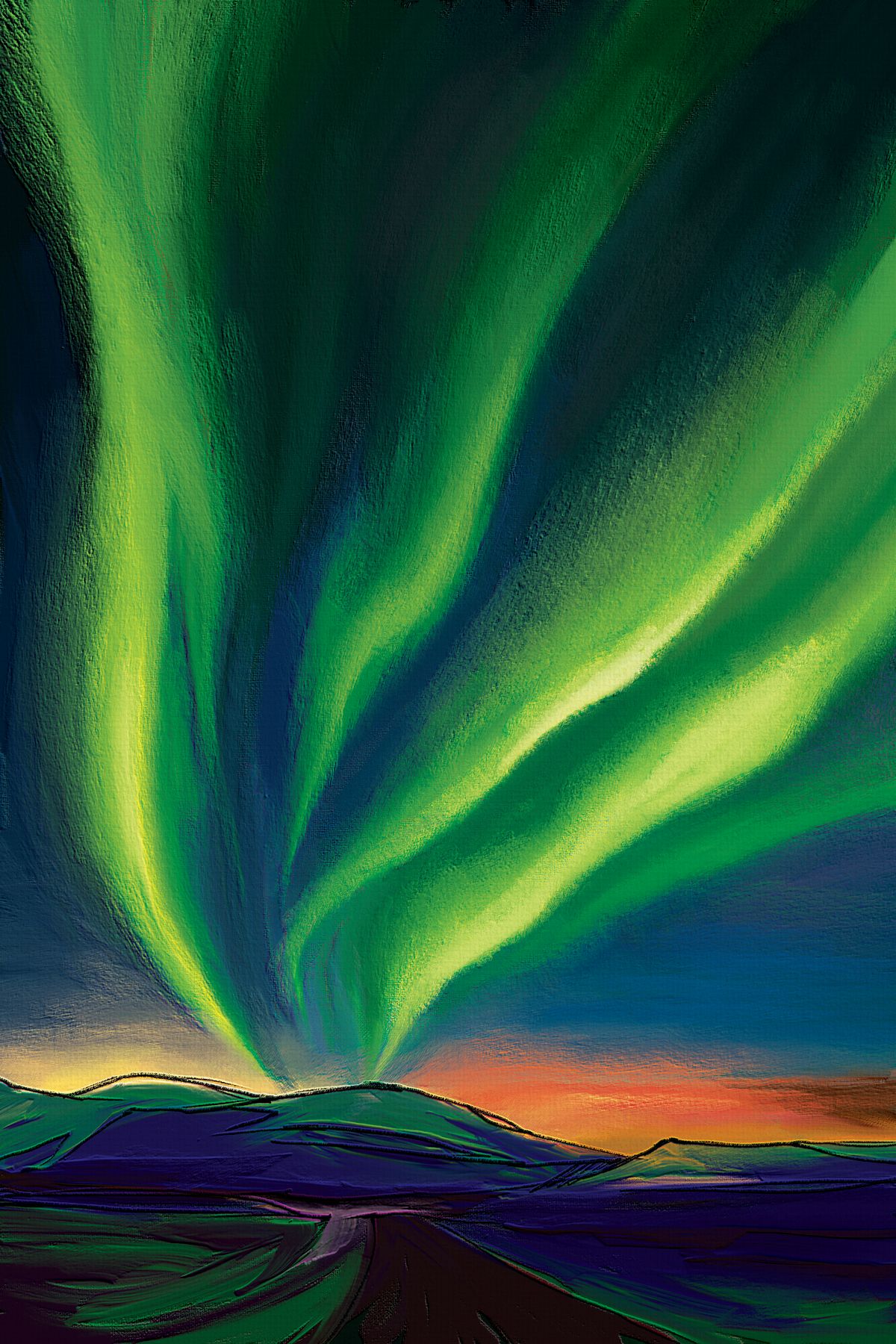 Aurora Borealis Abstract